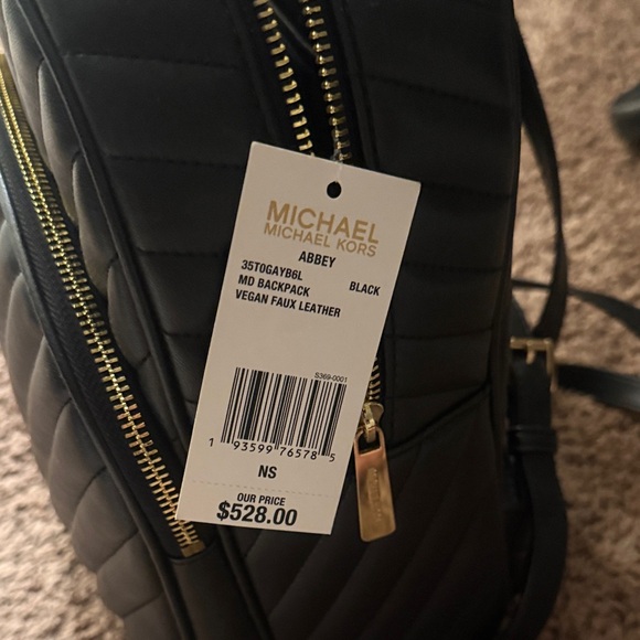 Michael Kors Black Quilted Backpack - Picture 3 of 3